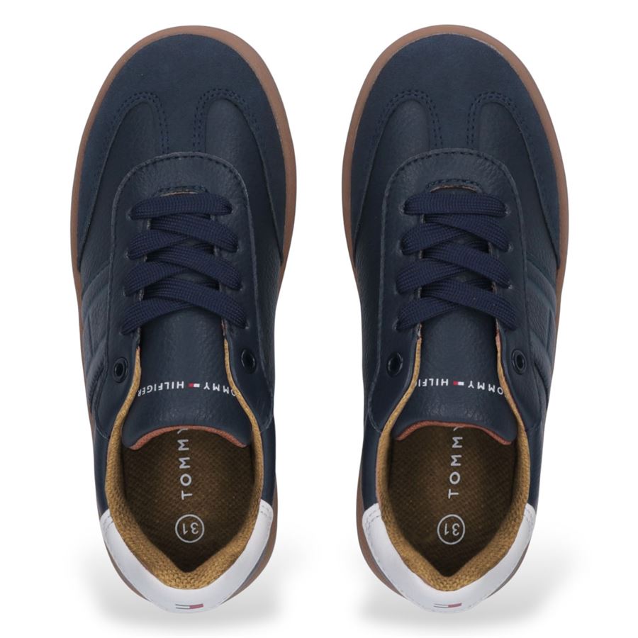 Sneakers stile retrò con dettagli neutri da bambino Tommy Hilfiger | T3X9340811269A474X